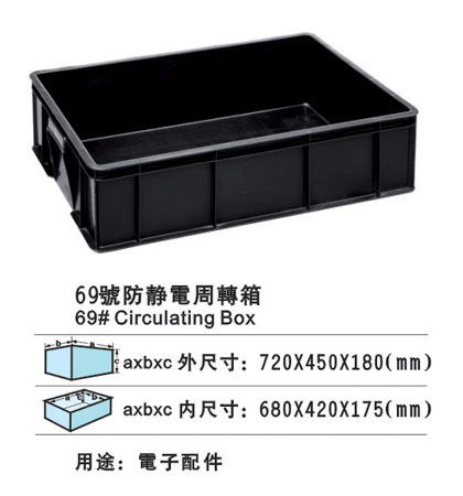 69#防靜電塑料周轉箱 防靜電膠箱廠家 批發(fā)防靜電膠筐