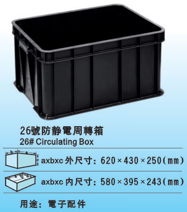 26#防靜電周轉箱 防靜電膠筐廠家 批發(fā)防靜電膠箱